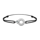Bracelet lien Tournaire or et diamant signe éclipse rond