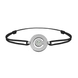Tournaire gold and diamond link bracelet signe labyrinthe round