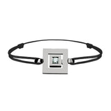 Bracelet lien Tournaire signe labyrinthe carrée or et diamant