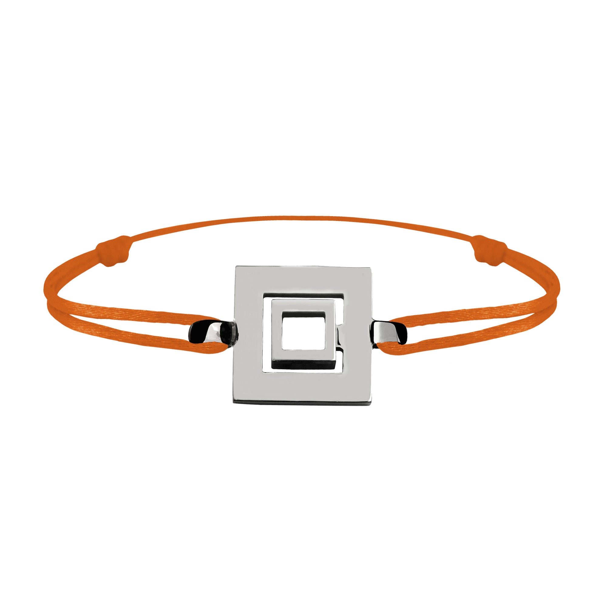 Bracelet Lien Signe Labyrinthe Carré Tout Or
