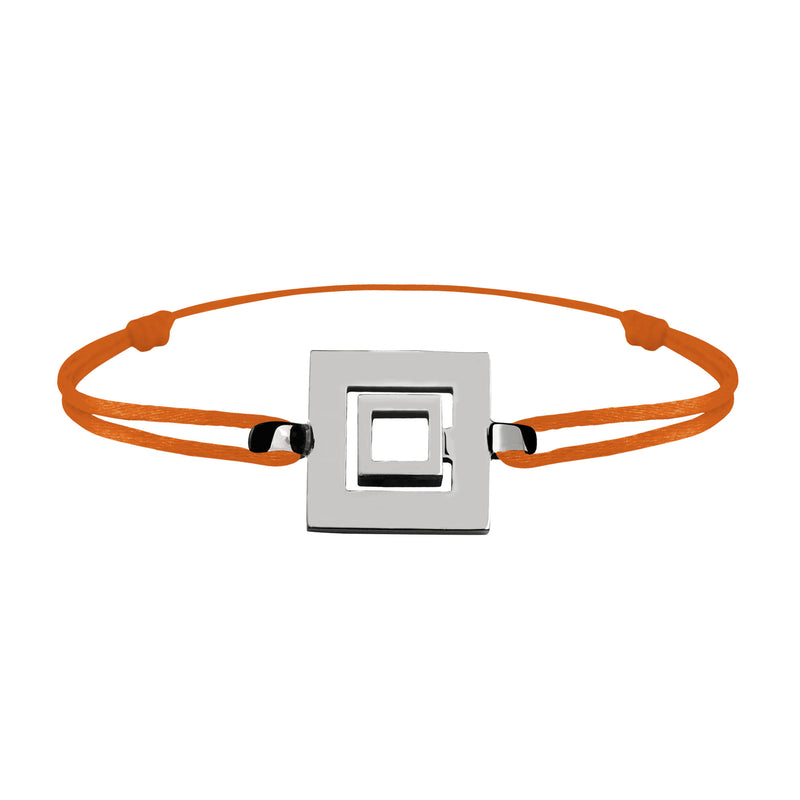 Bracelet Lien Signe Labyrinthe Carré Tout Or