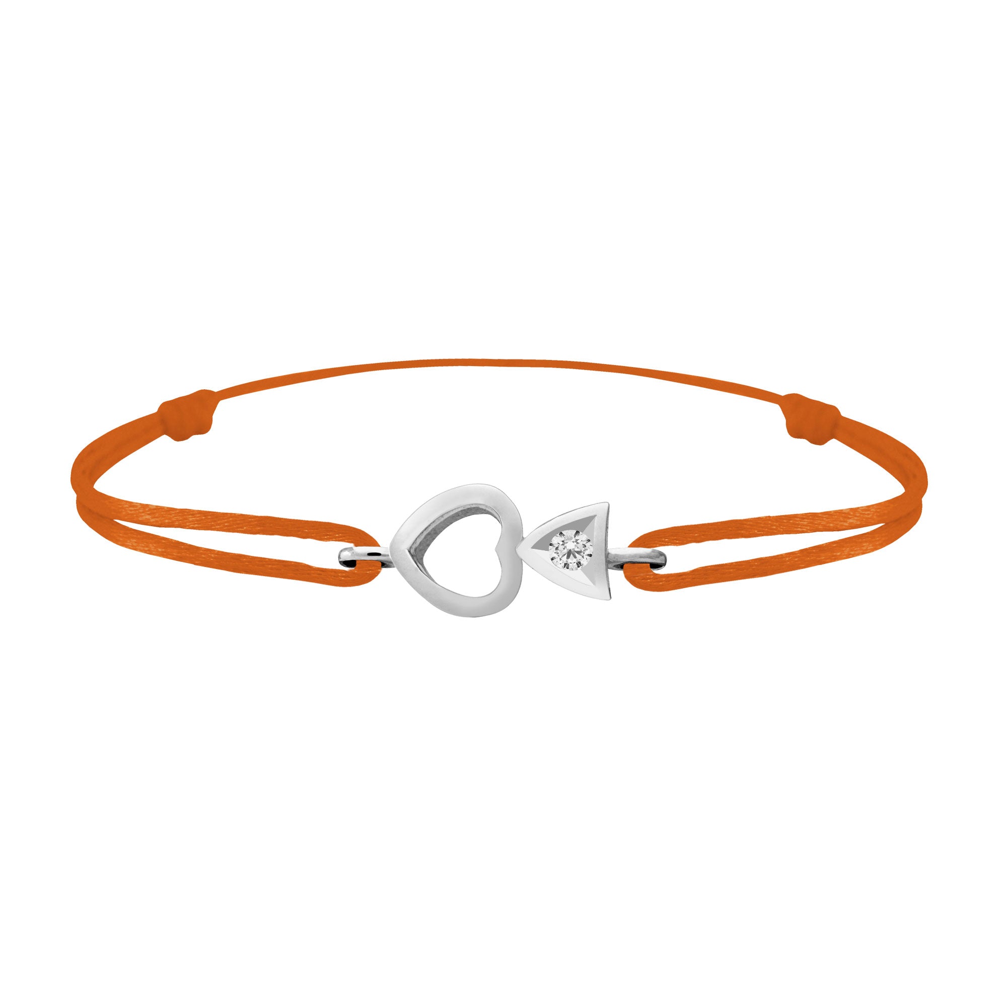 Bracelet lien Tournaire "cupidon cœur" or et diamant