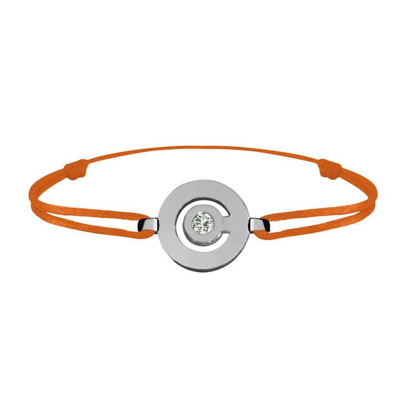 Tournaire gold and diamond link bracelet signe labyrinthe round