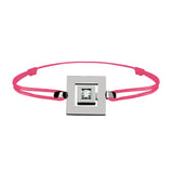 Bracelet lien Tournaire signe labyrinthe carrée or et diamant
