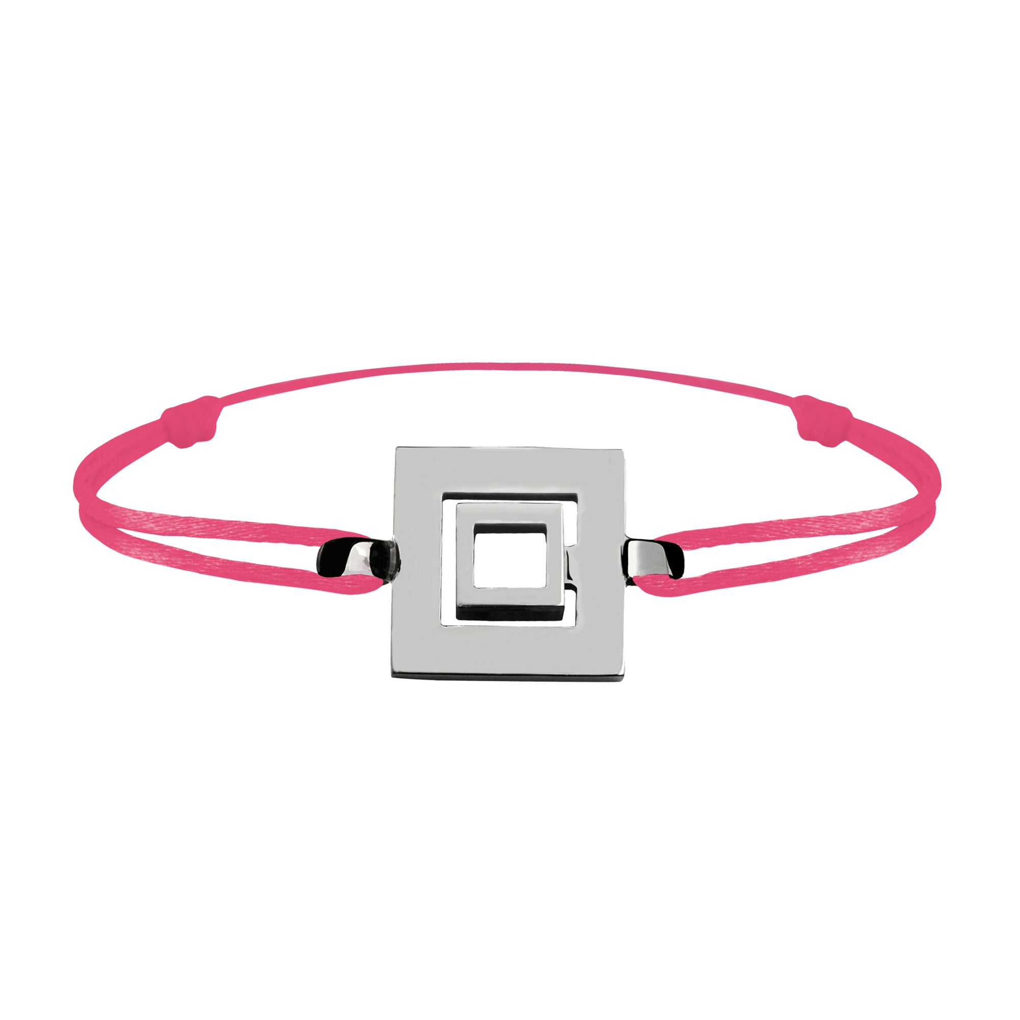 Bracelet Lien Signe Labyrinthe Carré Tout Or