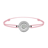 Tournaire gold and diamond link bracelet signe labyrinthe round