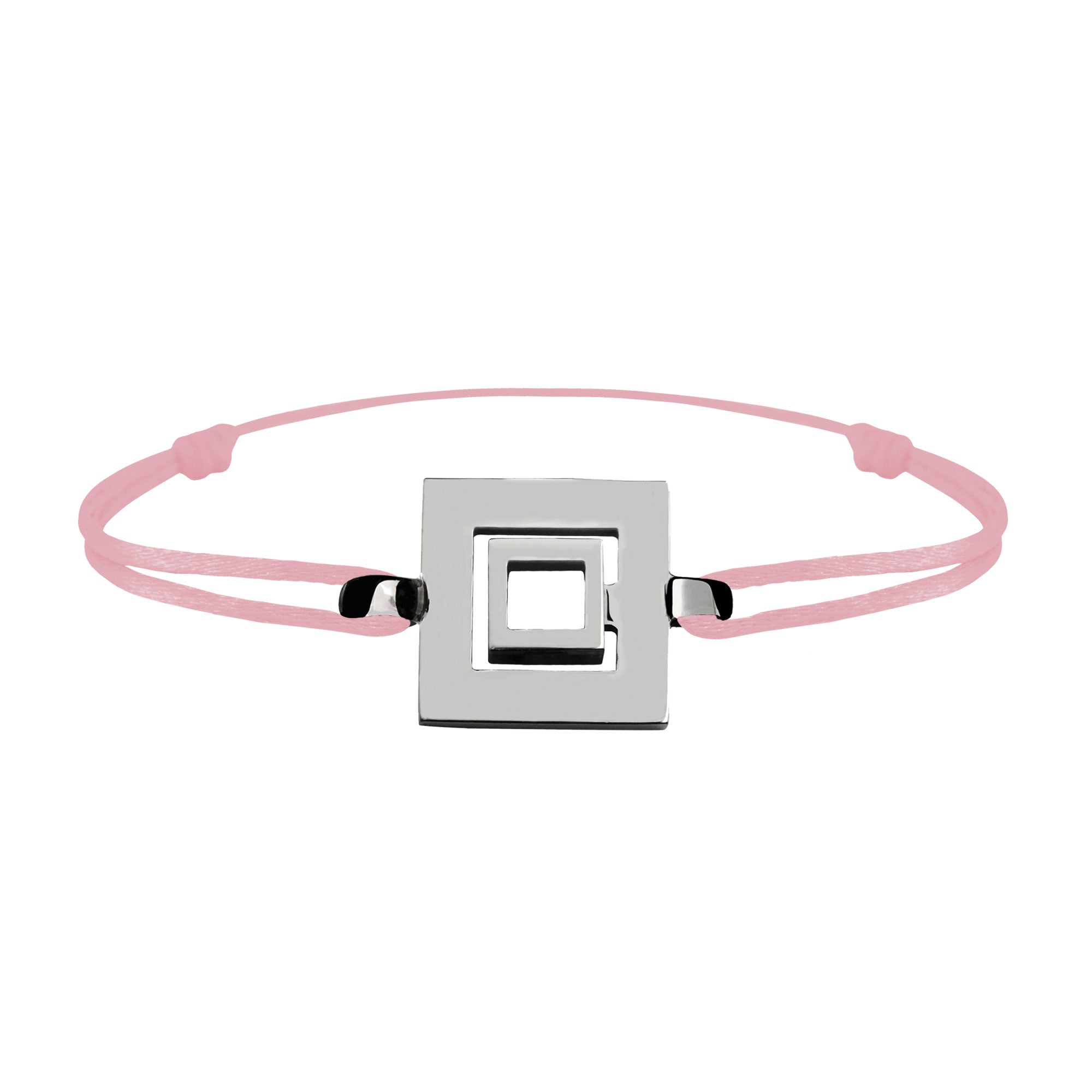 Bracelet Lien Signe Labyrinthe Carré Tout Or