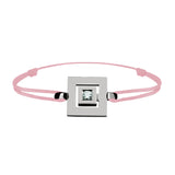Bracelet lien Tournaire signe labyrinthe carrée or et diamant