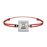 Bracelet lien Tournaire signe labyrinthe carrée or et diamant