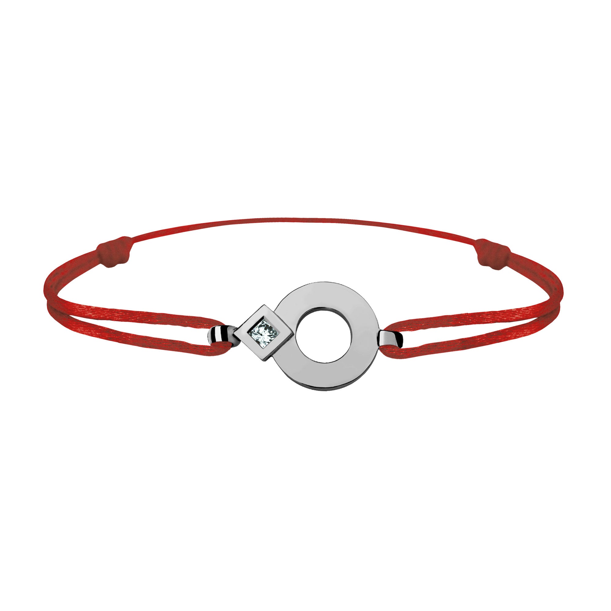 Bracelet lien Tournaire or et diamant signe éclipse rond