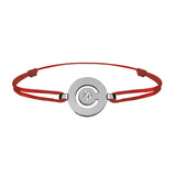 Tournaire gold and diamond link bracelet signe labyrinthe round