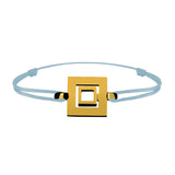 Bracelet Lien Signe Labyrinthe Carré Tout Or