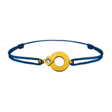 Bracelet lien Tournaire or et diamant signe éclipse rond