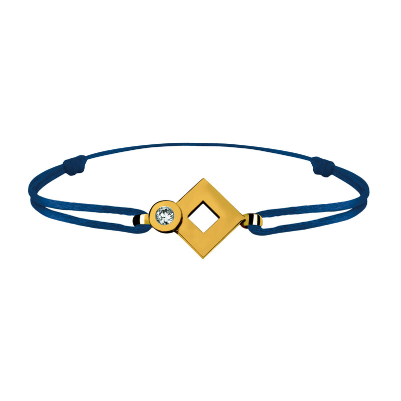 Tournaire gold and diamond link bracelet signe eclipse rhombus