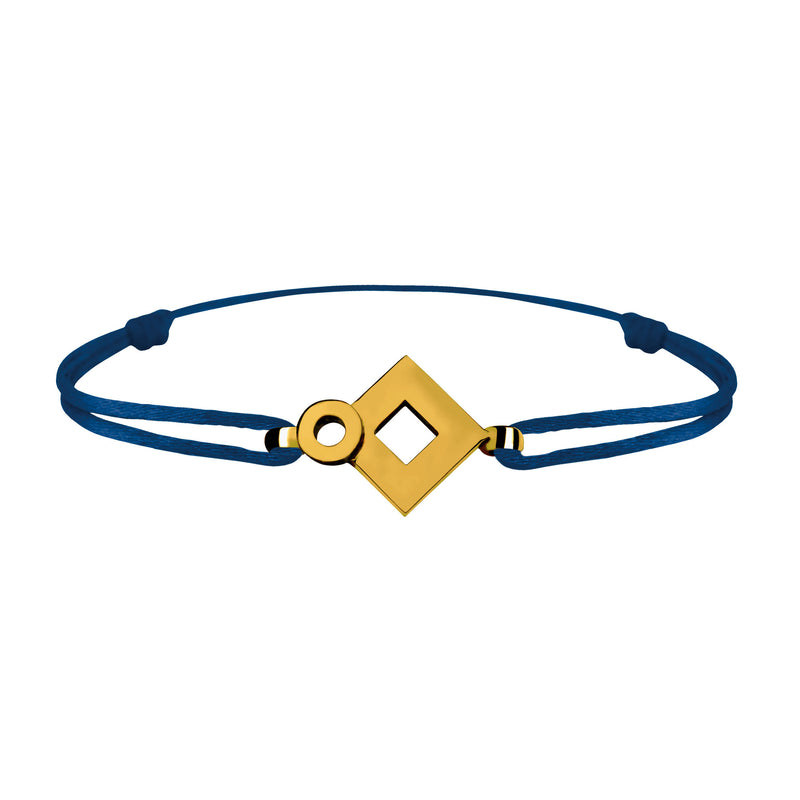 Bracelet lien Tournaire signe éclipse losange or