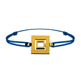 Bracelet Lien Signe Labyrinthe Carré Tout Or