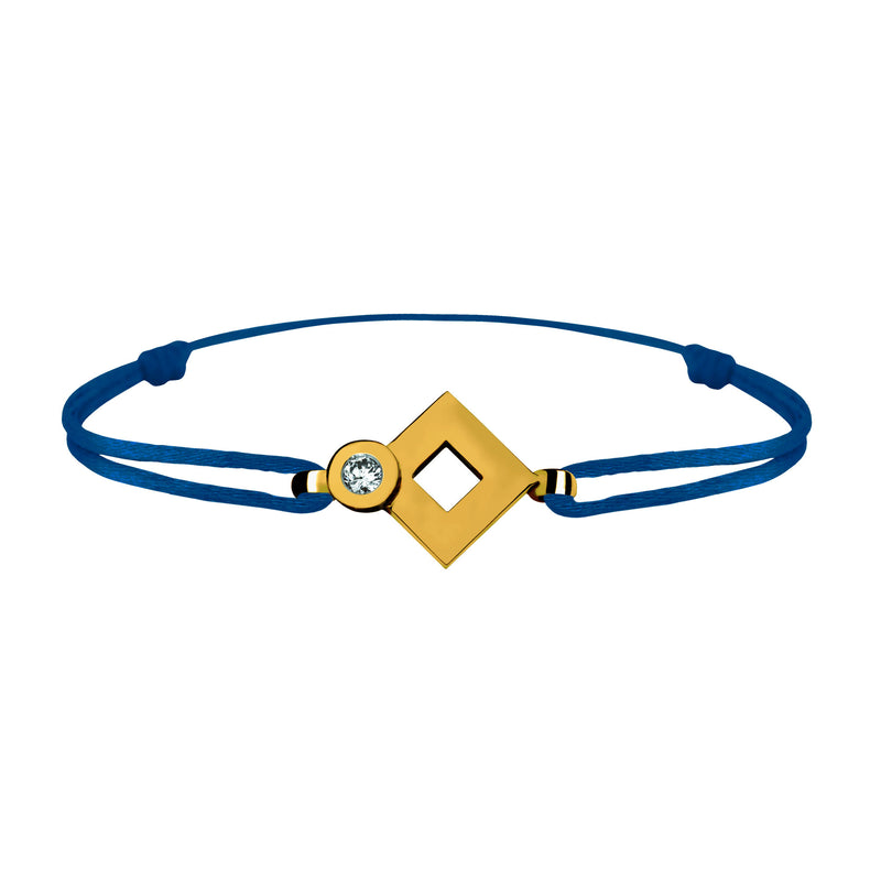 Tournaire gold and diamond link bracelet signe eclipse rhombus