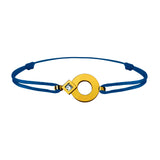 Bracelet lien Tournaire or et diamant signe éclipse rond