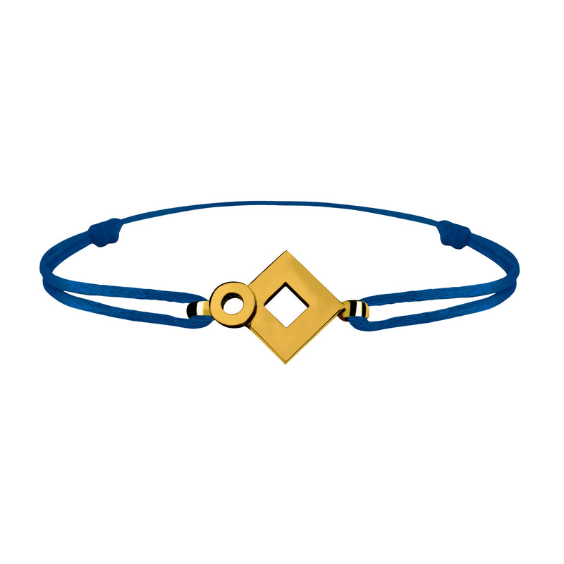 Bracelet lien Tournaire signe éclipse losange or