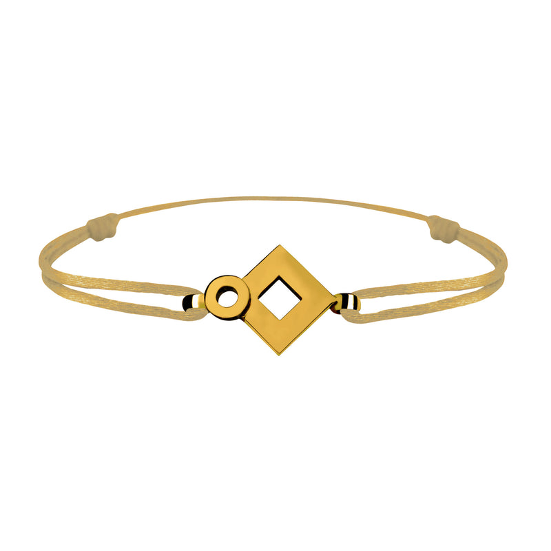 Bracelet lien Tournaire signe éclipse losange or