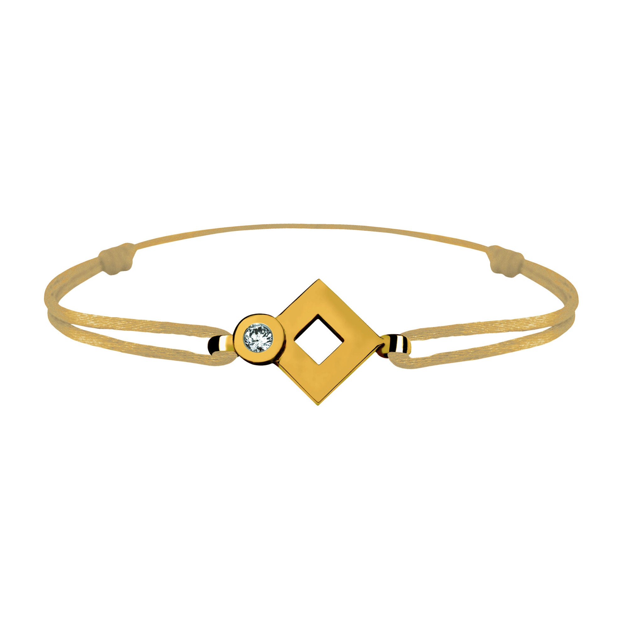 Bracelet lien Tournaire or et diamant signe éclipse losange