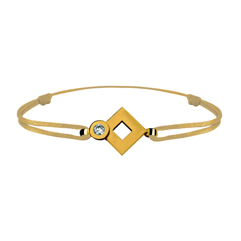 Tournaire gold and diamond link bracelet signe eclipse rhombus