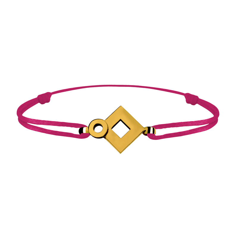 Bracelet lien Tournaire signe éclipse losange or