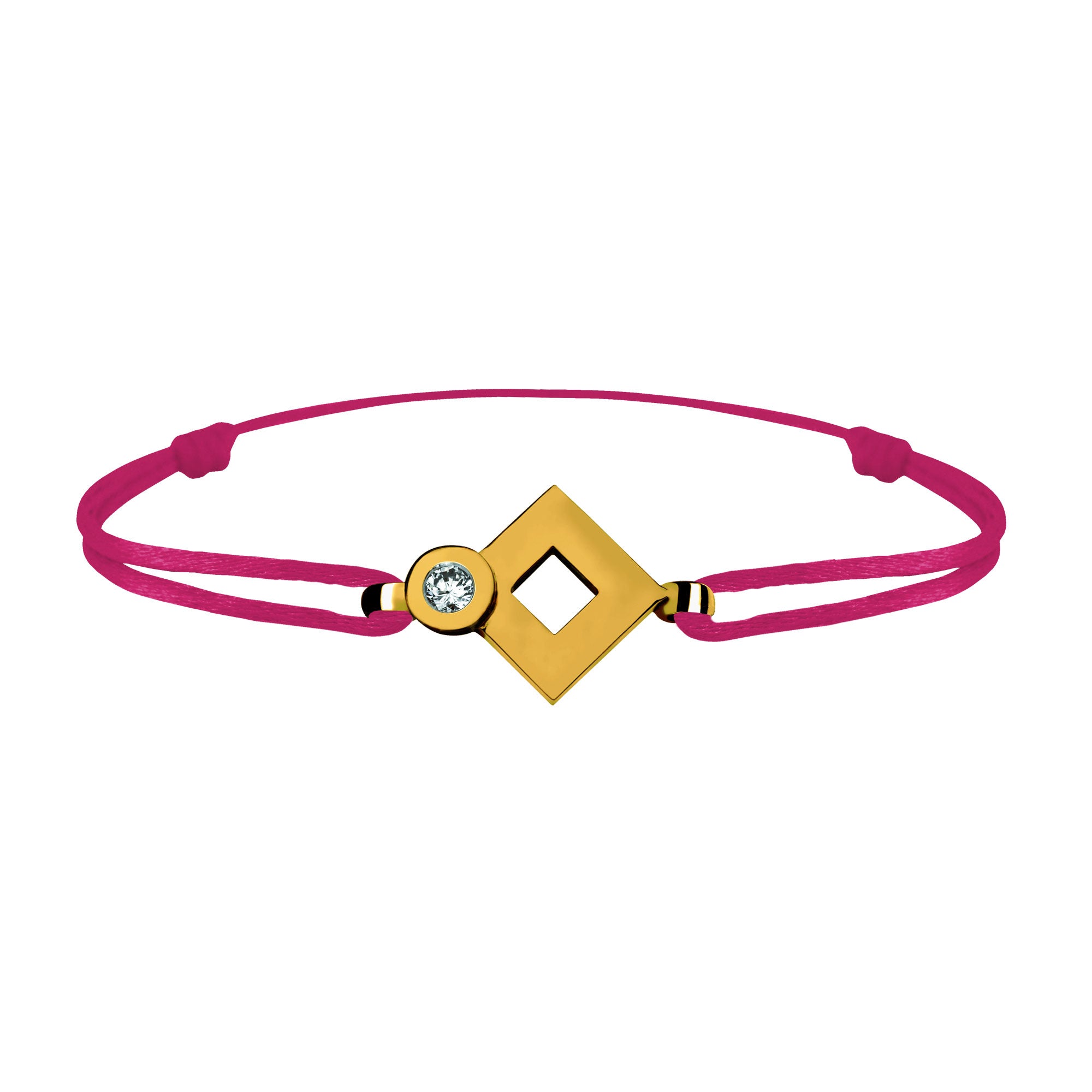 Bracelet lien Tournaire or et diamant signe éclipse losange