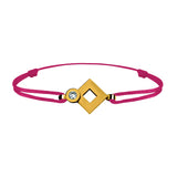Tournaire gold and diamond link bracelet signe eclipse rhombus