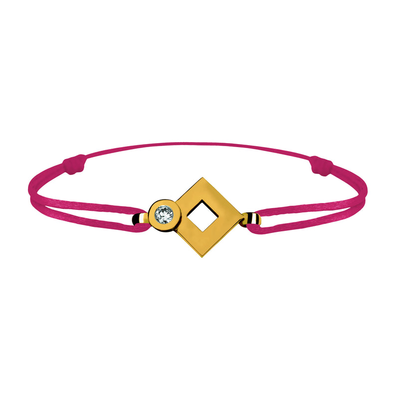 Tournaire gold and diamond link bracelet signe eclipse rhombus