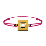 Bracelet Lien Signe Labyrinthe Carré Tout Or