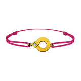 Bracelet lien Tournaire or et diamant signe éclipse rond