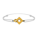Bracelet lien Tournaire signe éclipse losange or
