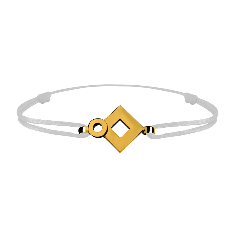 Bracelet lien Tournaire signe éclipse losange or