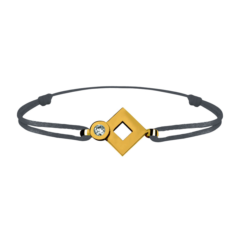 Tournaire gold and diamond link bracelet signe eclipse rhombus
