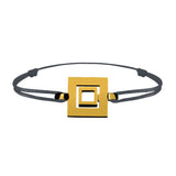 Bracelet Lien Signe Labyrinthe Carré Tout Or