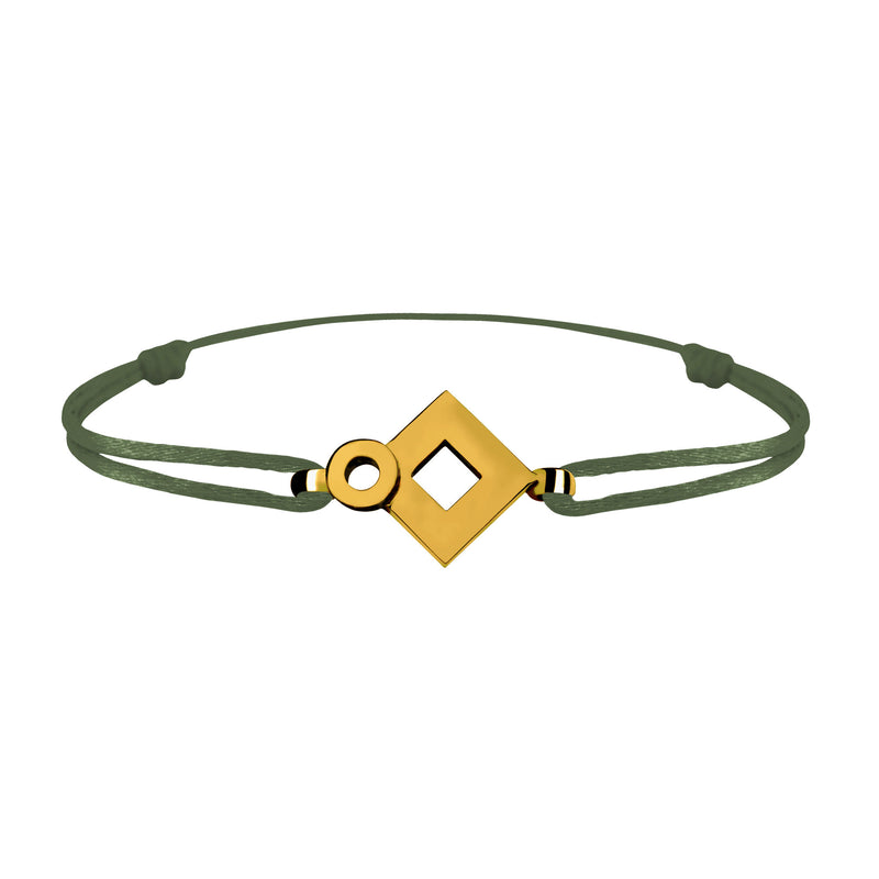 Bracelet lien Tournaire signe éclipse losange or