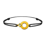 Bracelet lien Tournaire or et diamant signe éclipse rond