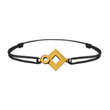 Bracelet lien Tournaire signe éclipse losange or