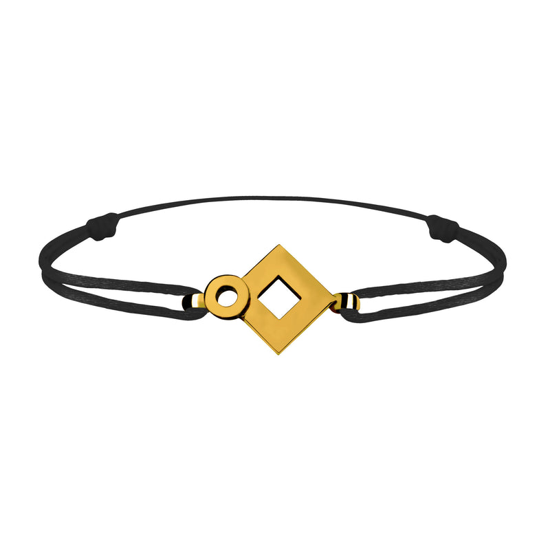 Bracelet lien Tournaire signe éclipse losange or