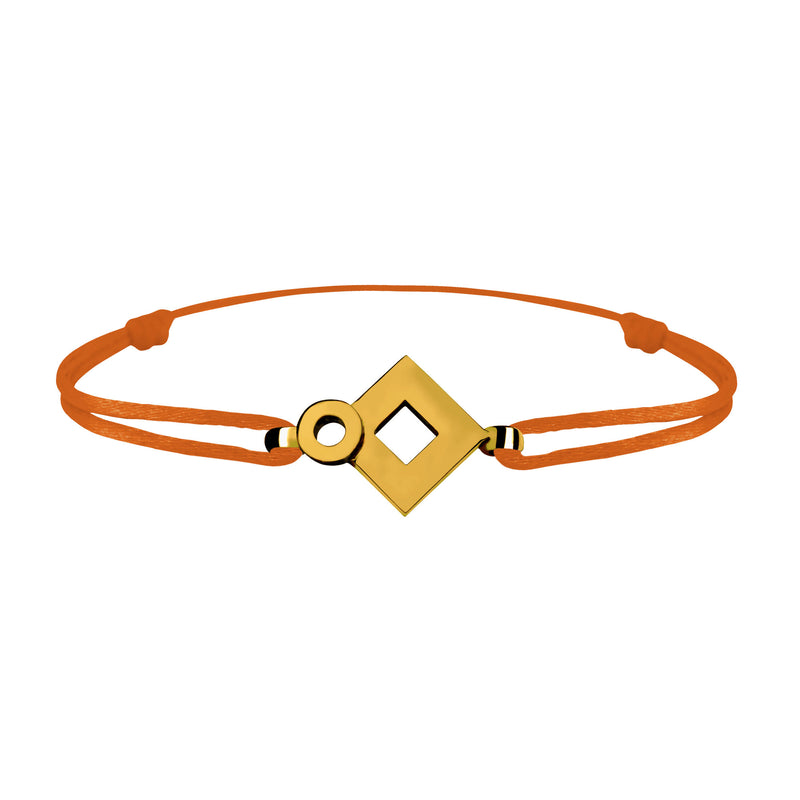 Bracelet lien Tournaire signe éclipse losange or