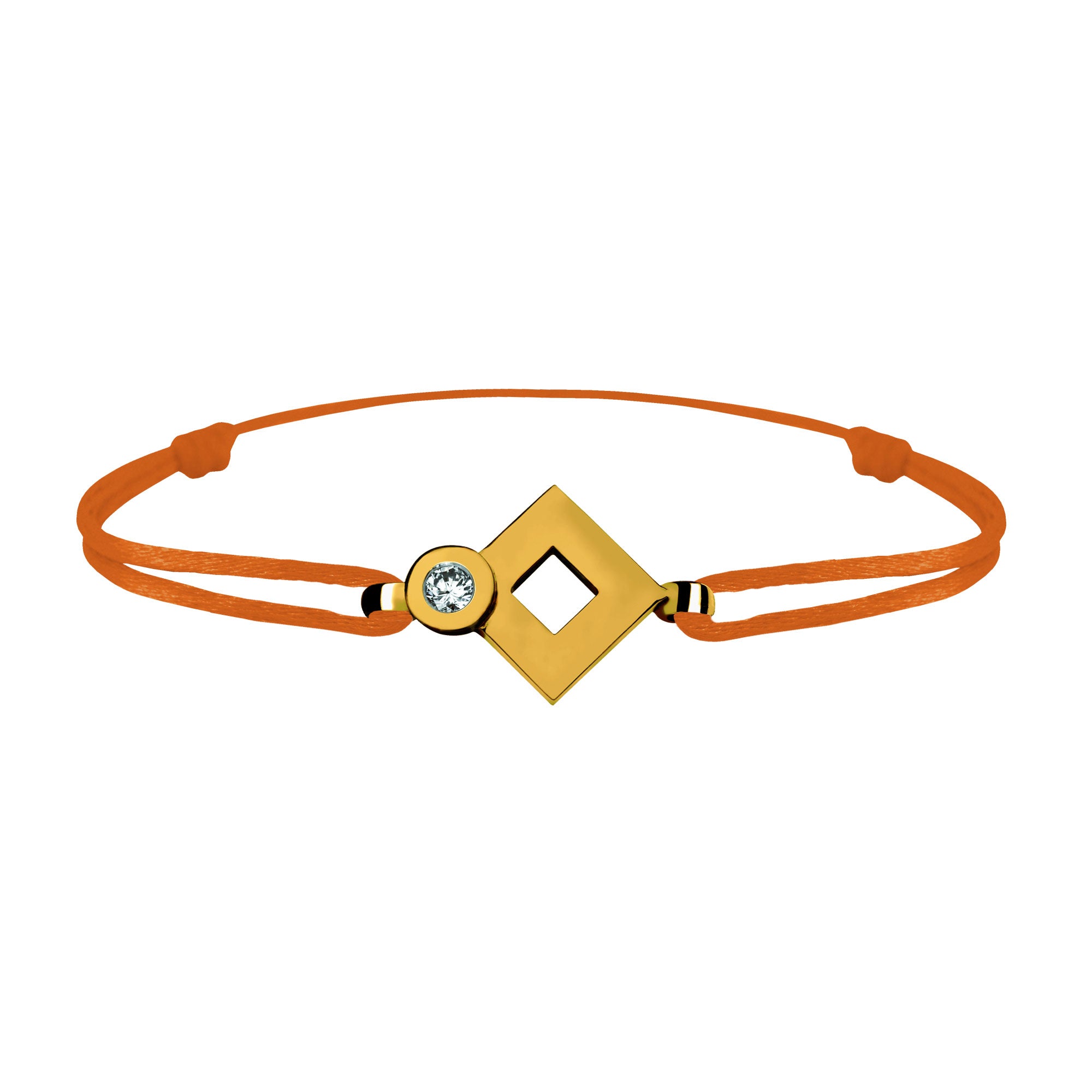Bracelet lien Tournaire or et diamant signe éclipse losange