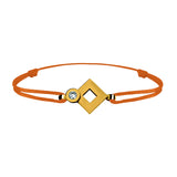 Tournaire gold and diamond link bracelet signe eclipse rhombus