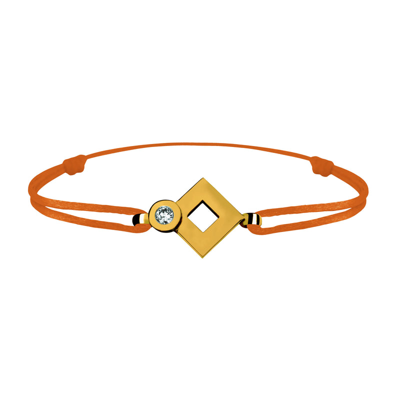 Tournaire gold and diamond link bracelet signe eclipse rhombus