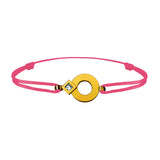 Bracelet lien Tournaire or et diamant signe éclipse rond