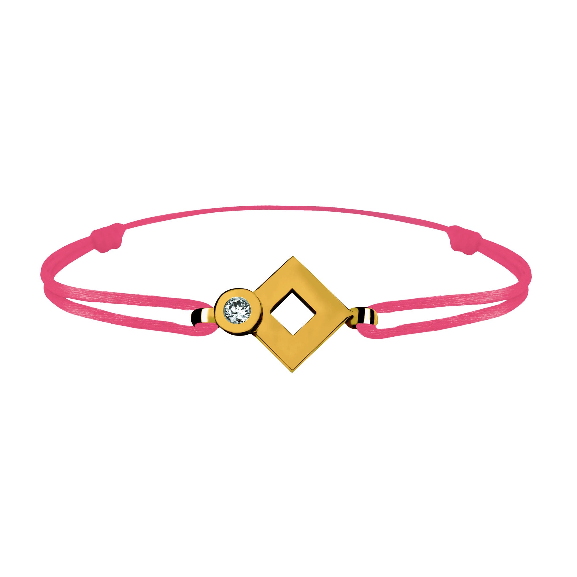 Bracelet lien Tournaire or et diamant signe éclipse losange