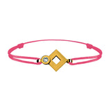 Tournaire gold and diamond link bracelet signe eclipse rhombus