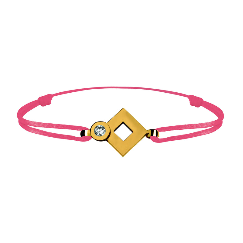 Tournaire gold and diamond link bracelet signe eclipse rhombus
