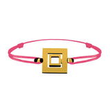 Bracelet Lien Signe Labyrinthe Carré Tout Or