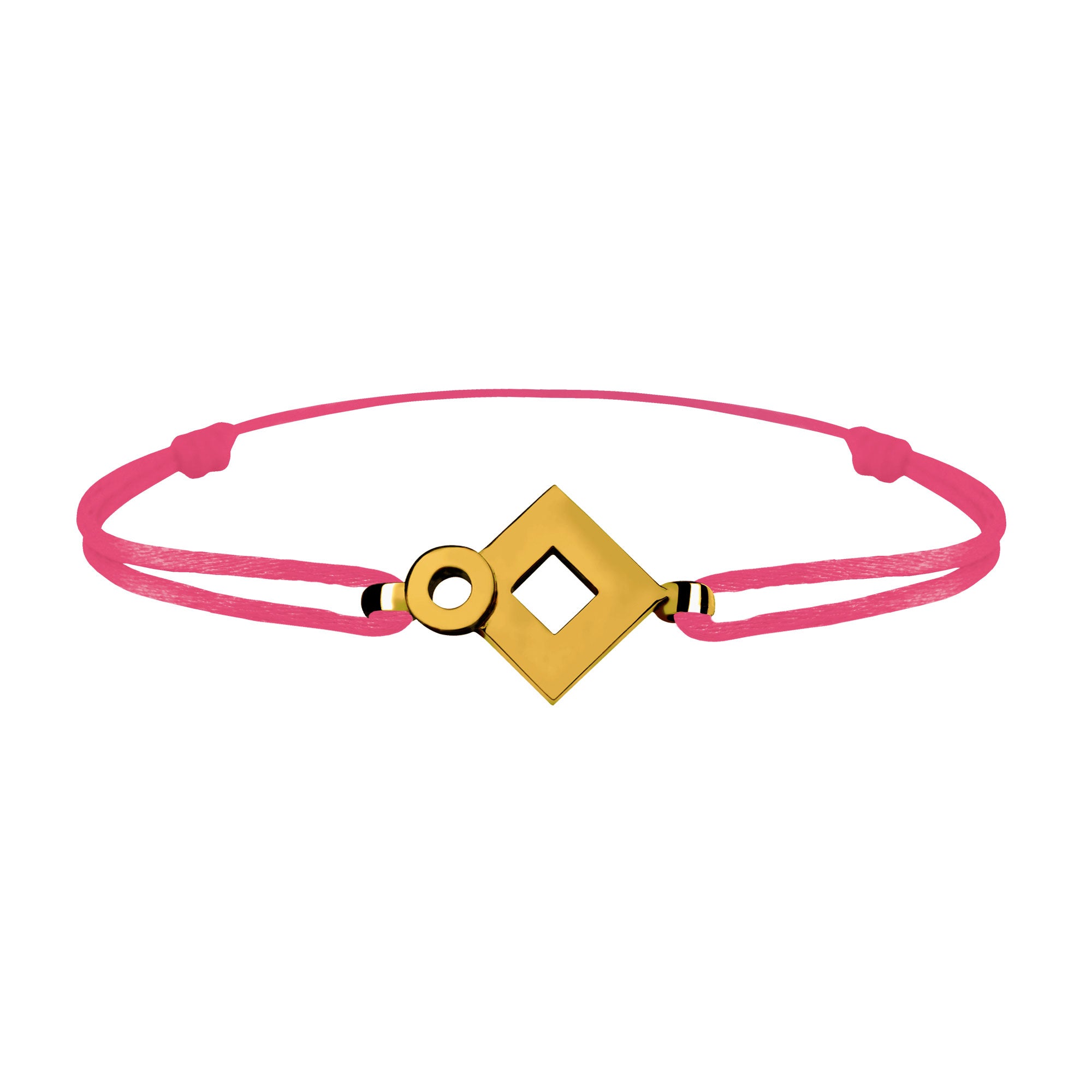 Bracelet lien Tournaire signe éclipse losange or